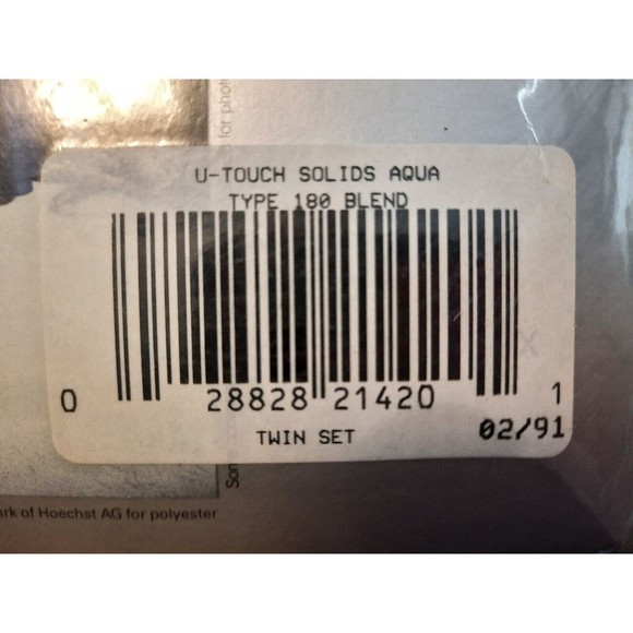 Vintage NWT No-Iron Luxury Percale Ultra Touch by Stevens Twin Sheet Set Aqua - Picture 6 of 7